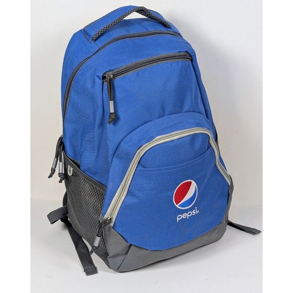 Pepsi Backpack Blue Promotional Soda Advertising Cola Retro 90s Y2K VTG Vintage - Picture 1 of 8